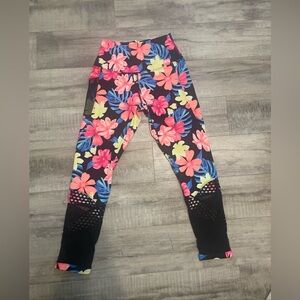 Victoria Secret Pink Floral high waist ankle legging small 7/8 side pocket